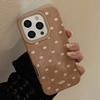 Gilded case suitable for iPhone 17, Apple 16 Pro Max, 15 autumn/winter brown velvet floral, 14 suede, 13 anti-drop