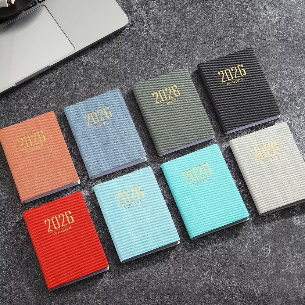 2 шт. Мини Портативный Планер А7 2026 Карманный Дневник Журнал Книга-Ежедневник Недельный Календарь