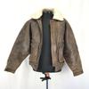 Made In Portugal Genuine Sheepskin Leather Jacket Blouson Outer Removable Liner Men's M Brown