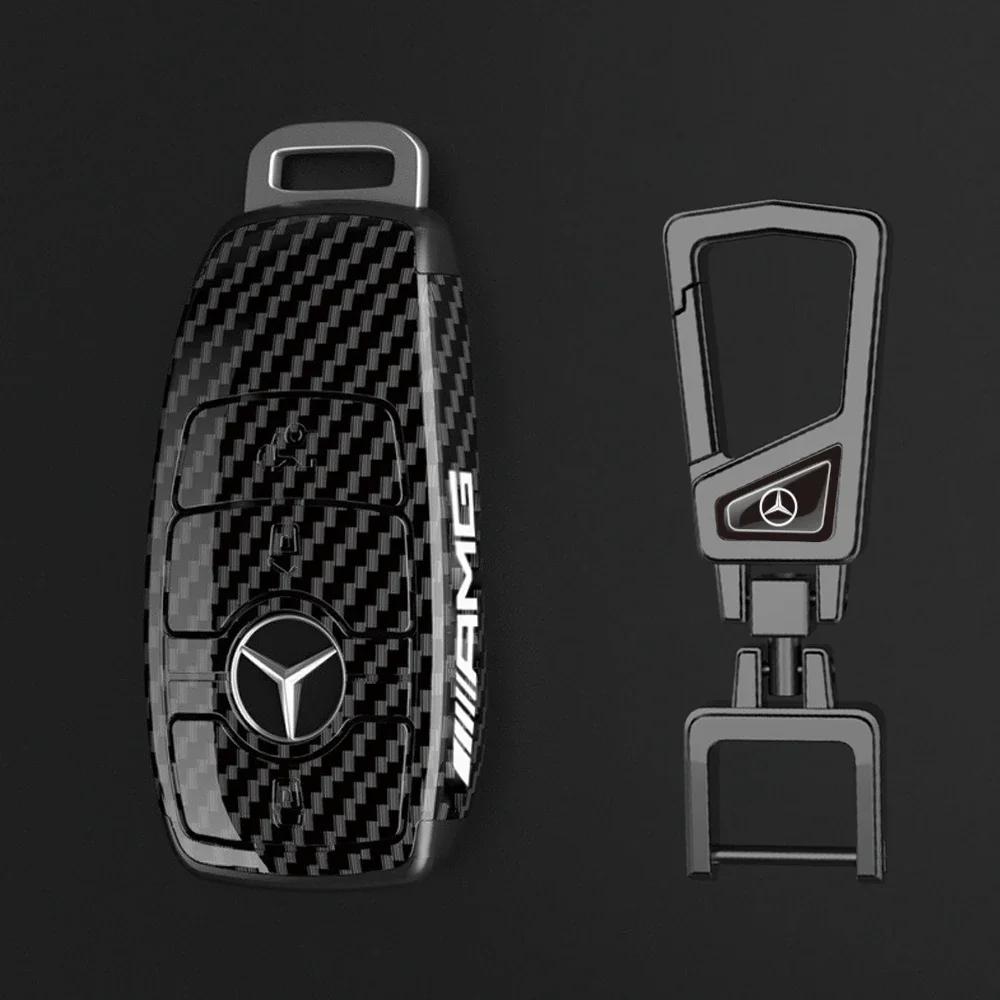 Для Mercedes Benz Брелки для ключей автомобиля Для Mercedes Benz AMG A B C E S Класс W204 W205 GLC CLE CLA GLB GLC GLS W177 W222 Чехол для ключа автомобиля C