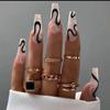 Removable Long Ballet French Manicure Press-On Nails