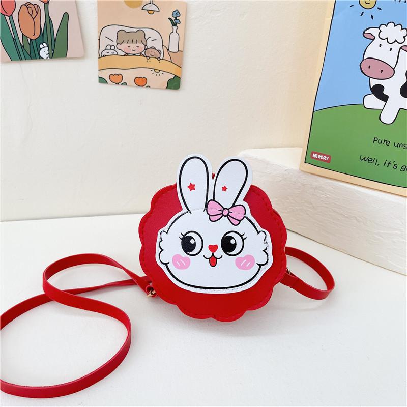 Rabbit Cute Cartoon Childrens Lanyard Messenger Bag Autumn Student Coin Purse