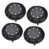 4sets Solar Ground Lights 5W Side Glowing Colorful Gradient IP65 Waterproof Dustproof Solar Ground