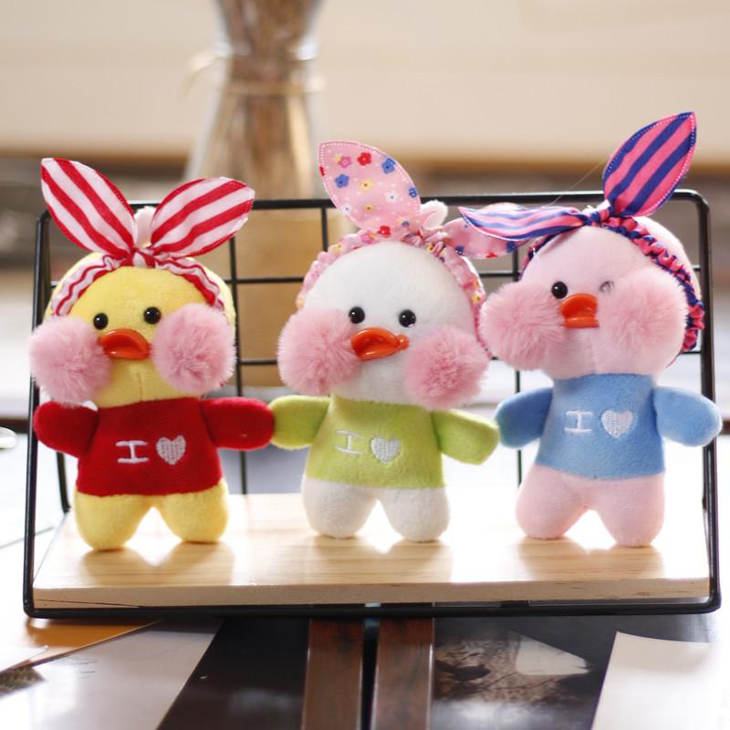 Милая милая подвеска в виде утки с гиалуроновой кислотой, плюшевая игрушка, кукла, мини-желтая утка, сумка, подвесной брелок