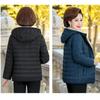 Brand Women's Autumn and Winter Coat Short Printed Hooded Solid Color Plus Fleece Padded Jacket