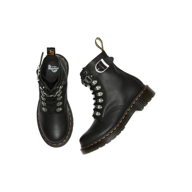 Dr. Martens 1460 Leather Chain Metal Buckle Short Boots Women Boots Black 27266001