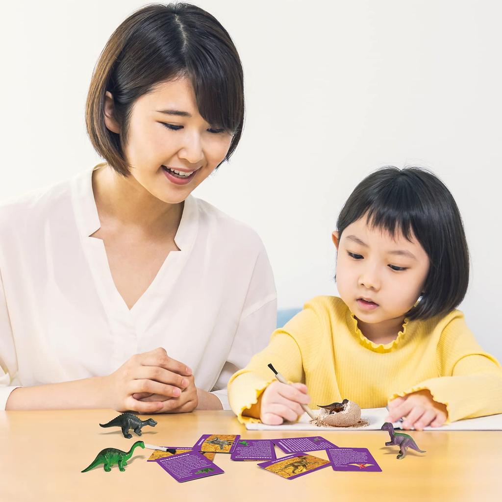 XXTOYS Dinosaur Excavation Kit Dinosaur Toy Dinosaur Egg Toy Set of 12 Tyrannosaurus Children Present Gift