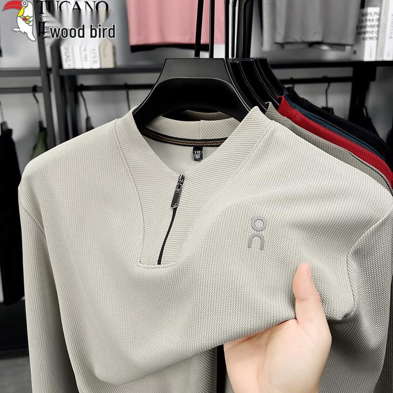 Woodpecker Men's Half-Zip Stand Collar Long-Sleeve Hoodie - 2025 Spring/Autumn Collection