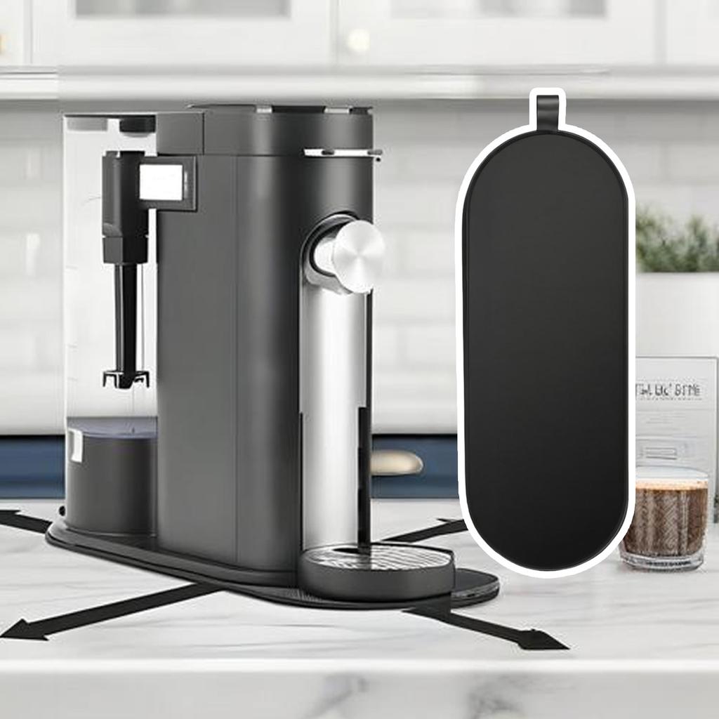 Скользящий коврик для кофемашины с нескользящим основанием и подвесным ремешком, регулируемая скользящая подставка для кухонной техники, аксессуар