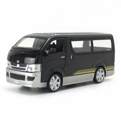 1/32 Toyota Sea Lion, мини-модель автомобиля, металлический сплав, откат со звуком и светом для детей, игрушечный автобус для мальчиков, бизнес-автобус, подарок