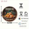 1 шт. Винтажная жестяная табличка Croquetas 8x8 дюймов Круглая металлическая табличка Испанская кухня Настенное искусство Декор для кухни и бара