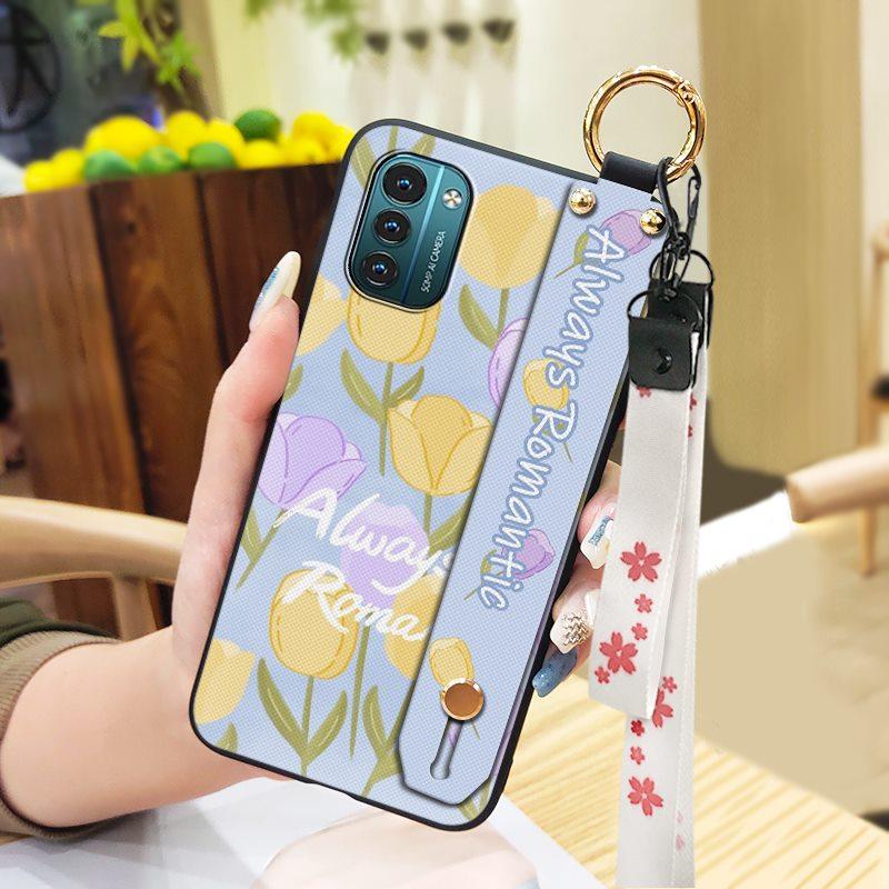 Kickstand Protective Phone Case For Nokia G11/G21 Flower Anti-knock Ring Shockproof Fashion Design Soft Case Durable