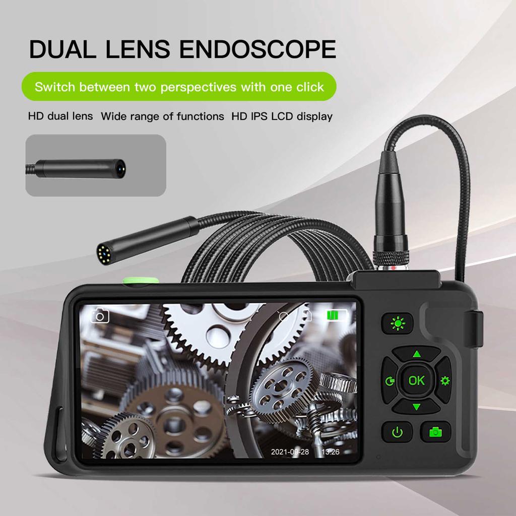 Industrial Endoscope with 4.5-inch IPS Color Display 1080P Photos Videos Snake Camera with 8 LED