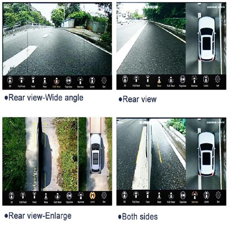 360° 3D Panoramic Camera With Bird'S Eye View, Parking Monitor, Dash Cam