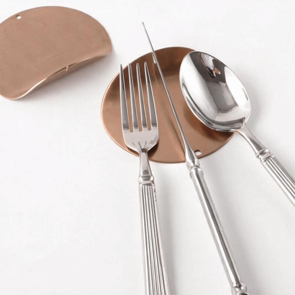 304 Stainless Steel Fork Spoon Stand Dirt-resistant Chopsticks Rest Family Dinner