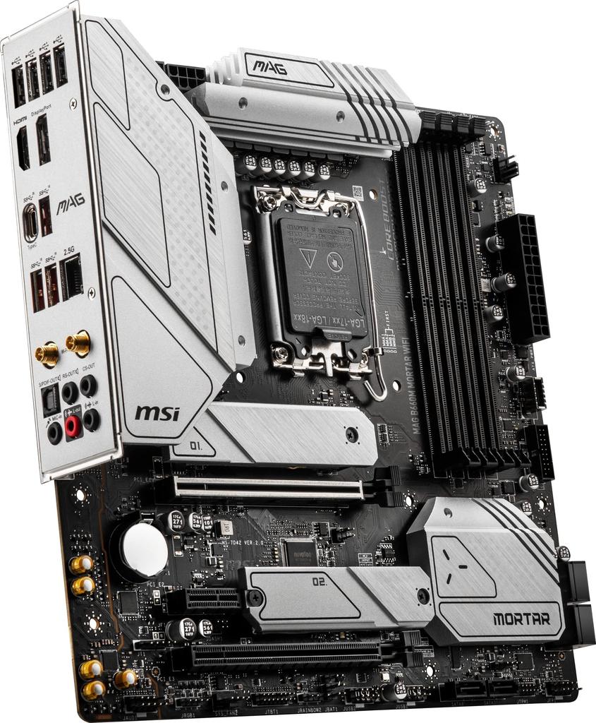 MSI MAG B660M MORTAR WIFI Motherboard with Intel B660 Compatible with 12th Generation CPU MB5698 Micro-ATX [Equipped Chipset] (LGA1700)