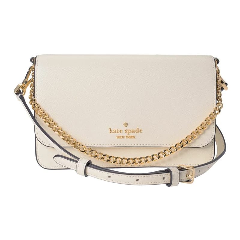 Kate Spade Saffiano Leather Shoulder Bag, Crossbody Bag Small Women's White KC586-100