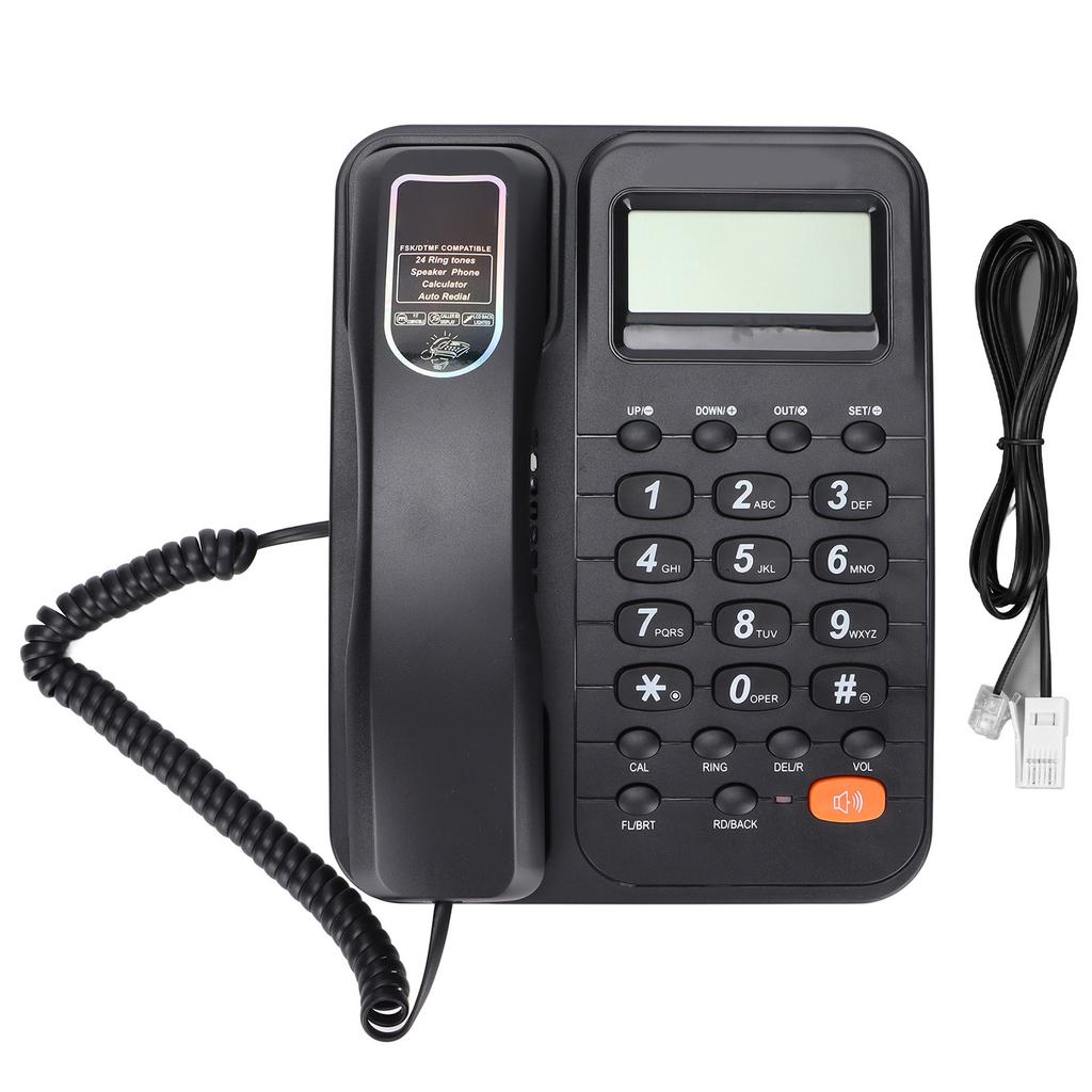 KXT2029CID Corded Phone Wired Landline Phone with Answering System LCD Display for Home Hotel Office(Black )