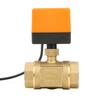 DN32 G1 1 4 Brass 3 Way Motorized Ball Electrical Valve for Air Conditioner DC24V