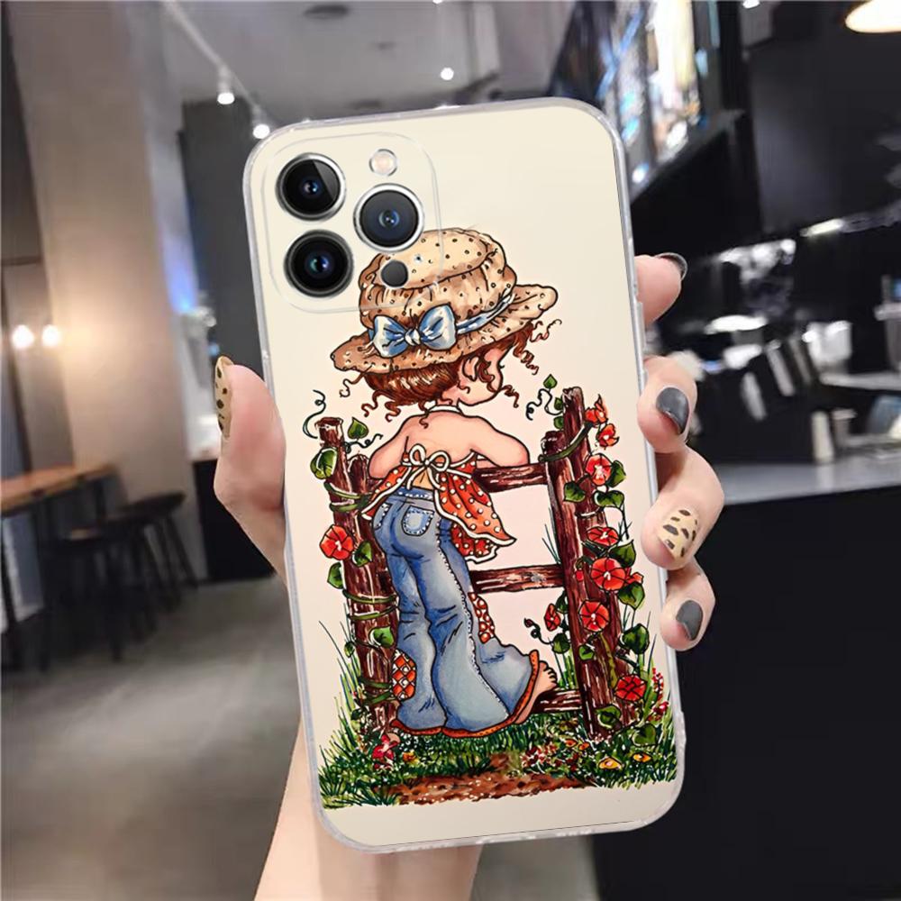 Сара Кей Девочки милый чехол для телефона для iPhone 15 14 11 12 13 Mini Pro XS Max Cover 6 7 8 Plus X XR SE 2020 Funda Shell