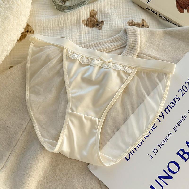 Женское нижнее белье с высоким разрезом, атласное, кружевное, сексуальное, удобное, дышащее, из хлопка, нижняя часть промежности, средняя талия, новое