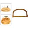 2xBamboo Bag Handle Replacement, Bamboo Handbag Purse Handle, D Shape Purse