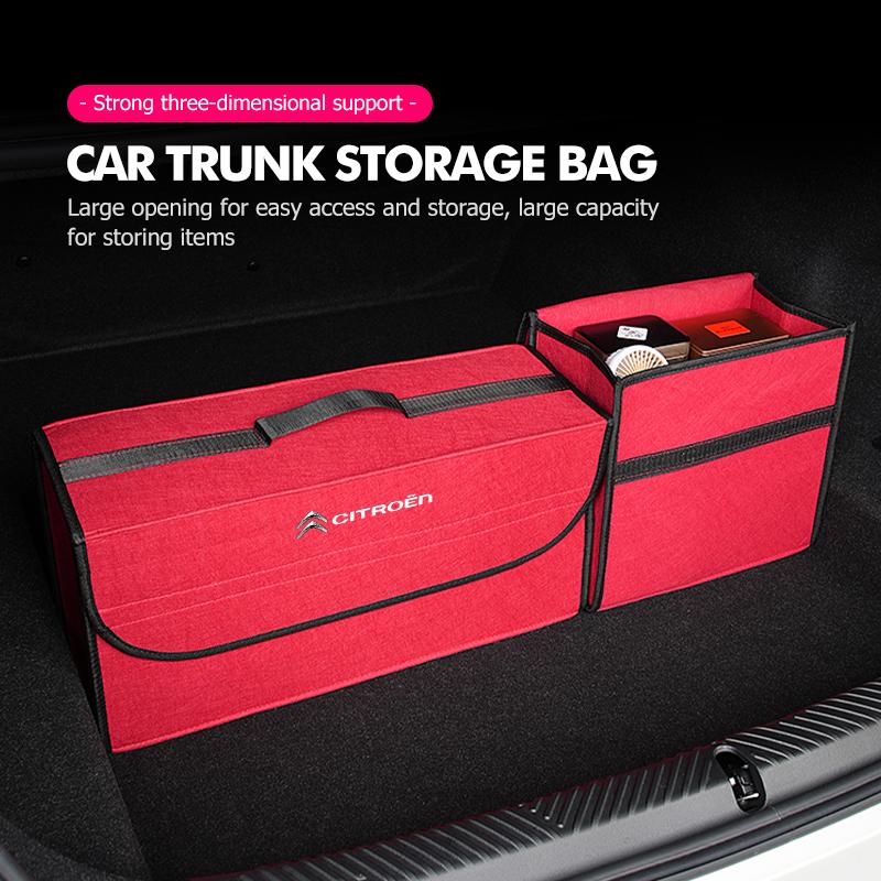 Felt Car Trunk Storage Box Folding Travel Organizer Tool Case For Citroen C4 C3 C5 C1 C2 C6 VTS C4L DS3 DS4 DS5 Grand Berlingo aik256