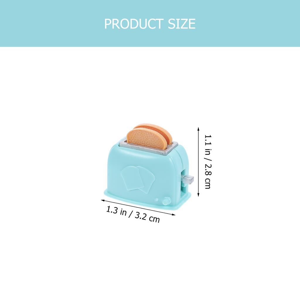 Миниатюрный комплект кухонной плиты для кукольного домика, модельные аксессуары, домашний тостер, декоративные игрушки для выпечки, кухонные принадлежности, пластиковые детские