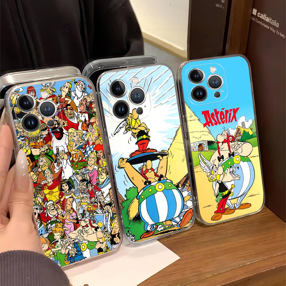 A-Asterix Et O-Obelix M-Manga Transparent TPU Phone Case For IPhone 17 11 12 13 14 15 16 Pro Max 16 Plus Cover