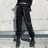 Fashion Streetwear Cargo Pants Women Casual Joggers Black High Waist Loose Female Trousers Korean Style Pants