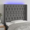 VidaXL LED Headboard Bedroom Furniture Single Bed Accessory Headboard Bed Frame Interior Dark Grey 3124375