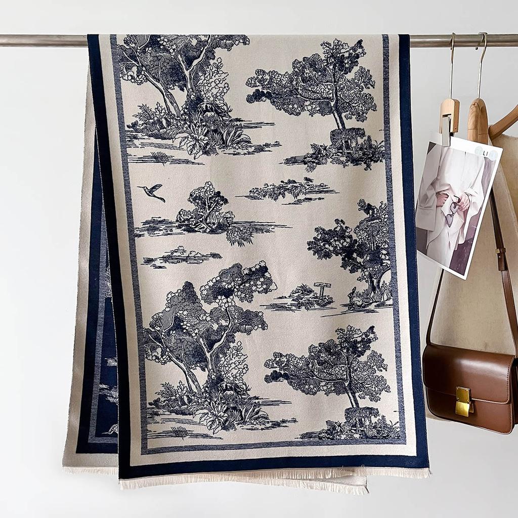 Роскошный кашемировый шарф для женщин, шали, накидки, пашмиан, зимнее теплое женское одеяло Bufanda с фирменным принтом