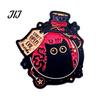 Canvas Bags Brooch Cartoon Black Cat Pin, Enamel Animal Lapel Pin for Collars Decorative Pins Men Women, Badge Clothing Scarves Sweaters Alloy
