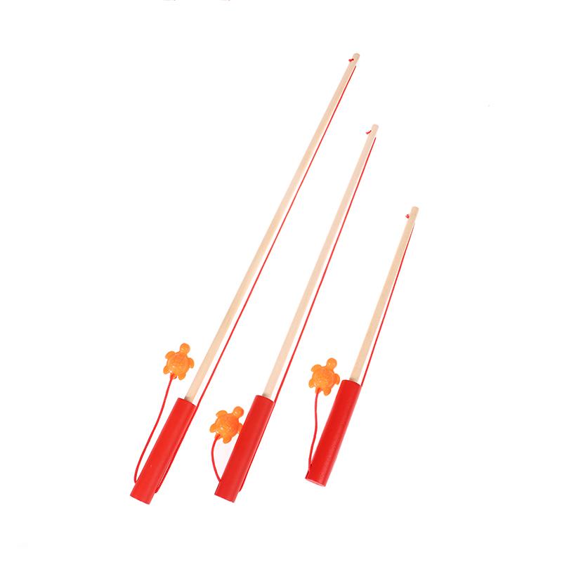 Baby Magnetic Fishing Toy Children'S Fishing Rod Extended Wooden Fishing Rod Built-In Strong Magnetic Hook Fishing