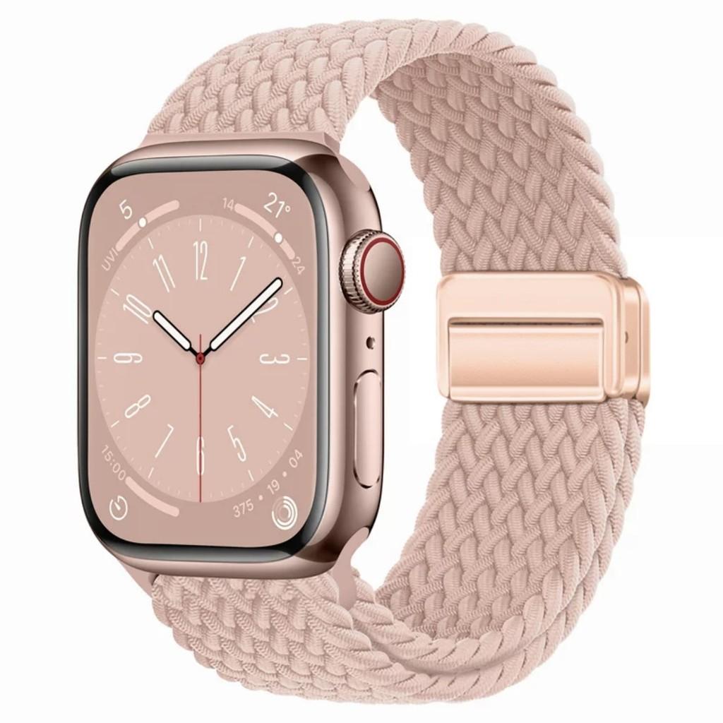 Плетеная нейлоновая ремешок-браслет Совместимый Для Apple Watch S10 46мм 44мм 40мм 45мм 49мм 41мм 38мм iWatch series se 10 7 3 5 6 8 9 Ultra