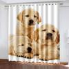3D Print Cheap Modern Animal Dog Cute Semi Blackout Polyester Kids Window Curtain In the Living Room Bedroom Home Decor Hooks