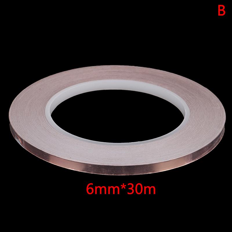 30M односторонняя токопроводящая лента из медной фольги, клейкая лента для экранирования электромагнитных полей