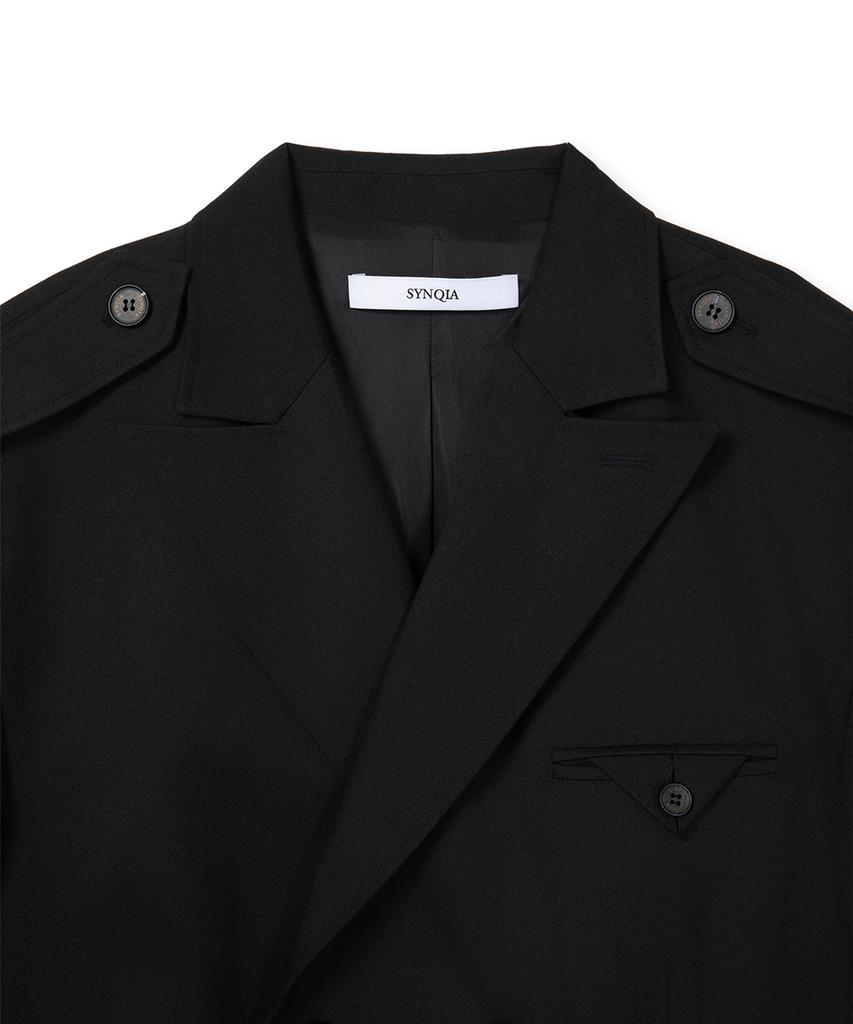 Synqia Heritage Double-Breasted Tailored Jacket Black