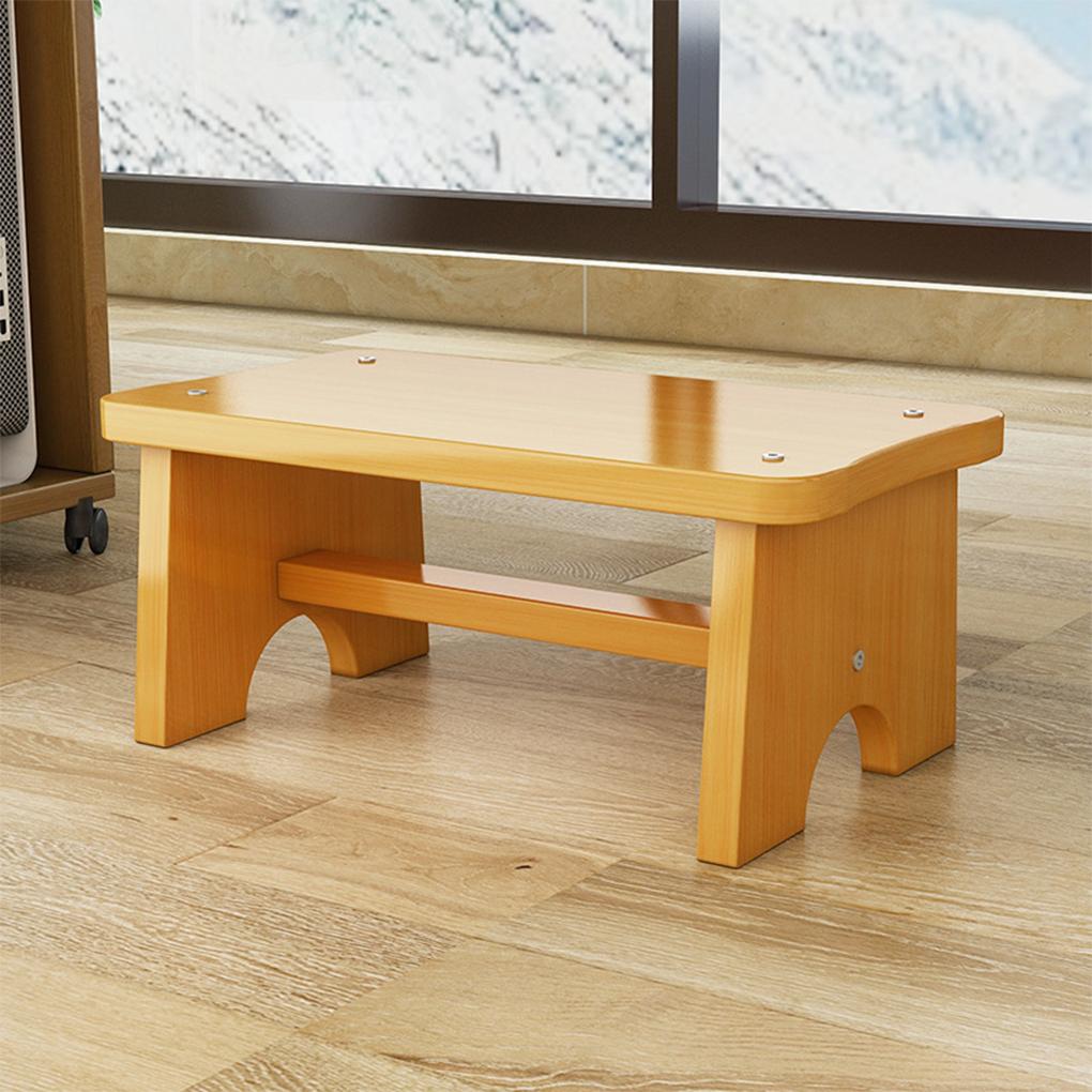 Подставка для ног из бамбукового дерева - безопасная, изысканная, для рукоделия, домашняя низкая табуретка, пуф, скамейка без запаха