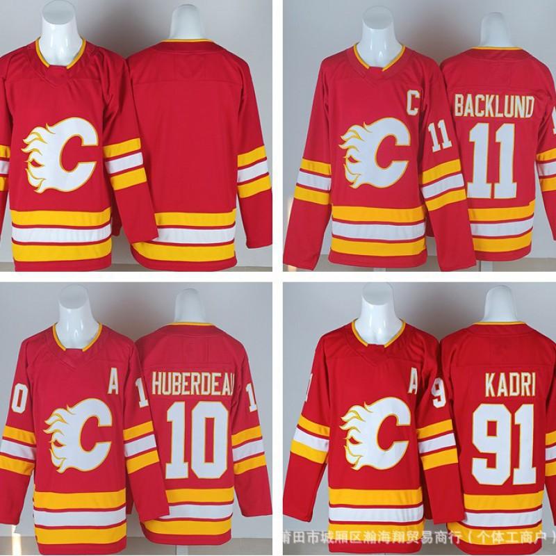 Ice Hockey Jersey Flame Team 10 11 91 Embroidered Custom Sport Uniform Men Adult Winter