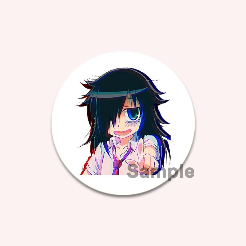 32/44/58MM Аниме Tomoko Kuroki Watamote Pins Милый мультяшный значок ручной работы Броши для нагрудника для рюкзака Одежда Подарки Аксессуар
