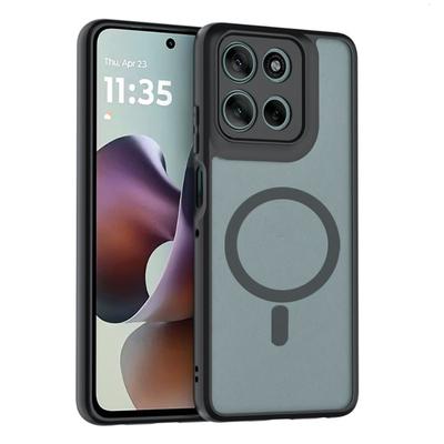 Противоударный магнитный чехол для Motorola Moto G86 Power G56 G96 Magsafe Беспроводная зарядка Матовая жесткая задняя крышка Funda