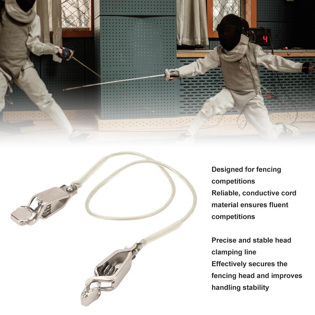 Fencing Head Wire Clamp Professional Stainless Steel Saber Foil Wire Clips for Fencing Supplies Equipment