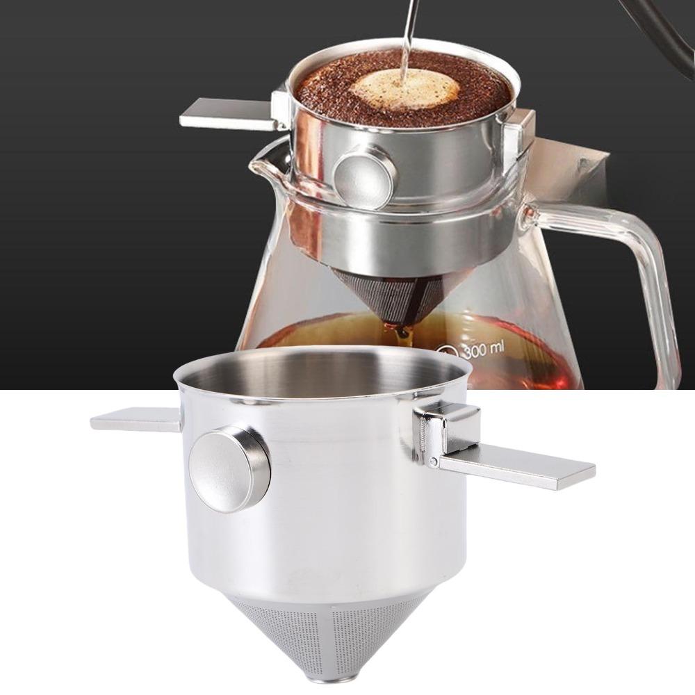Collapsible Reusable Coffee Filter Portable Design Stainless Steel Coffee Filter For Camping
