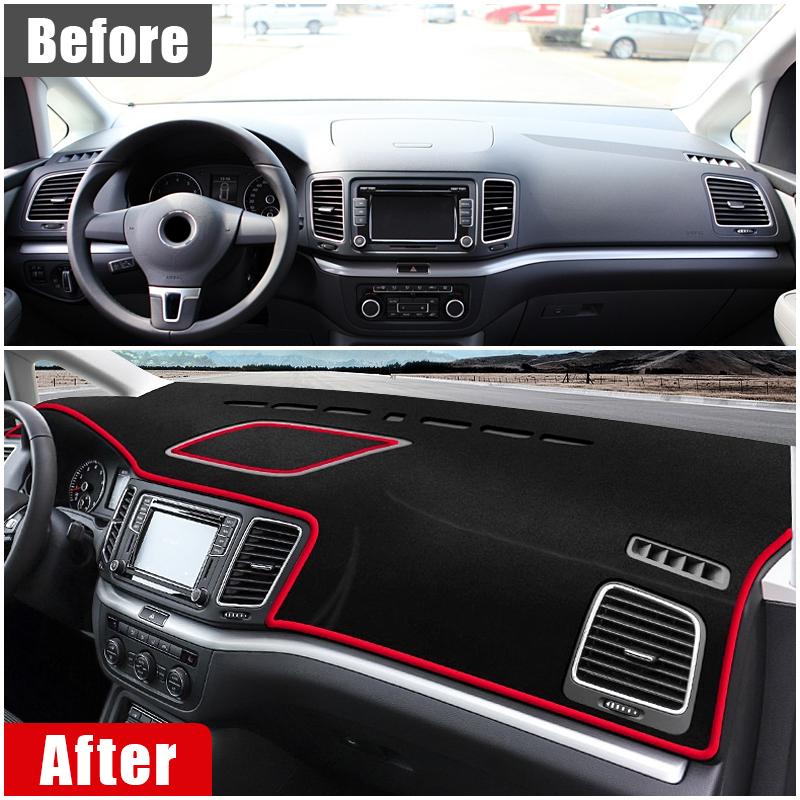 Чехол на приборную панель автомобиля, избегайте света, анти-УФ-ковер, нескользящий коврик для Volkswagen VW Sharan 7N 2012 2013 2014 2015 2016 2017