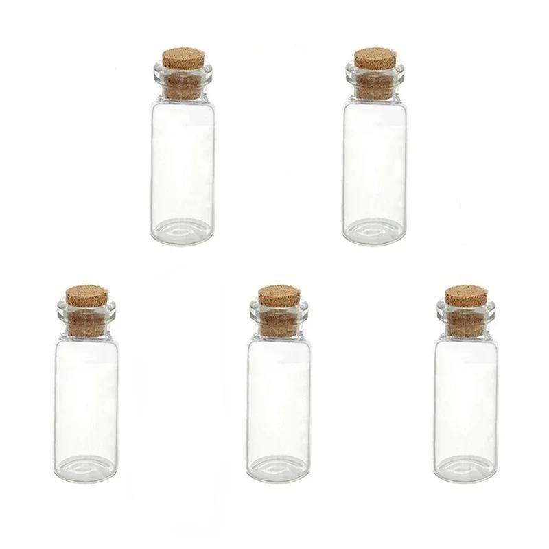 5/10 шт 1 мл Мини маленькие крошечные прозрачные пробковые пробки стеклянные бутылки украшения хрустальные бутылки банки для свечей стеклянные бутылки