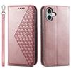 For iPhone 17 Case Calf Texture PU Leather Wallet Phone Cover with Wrist Strap