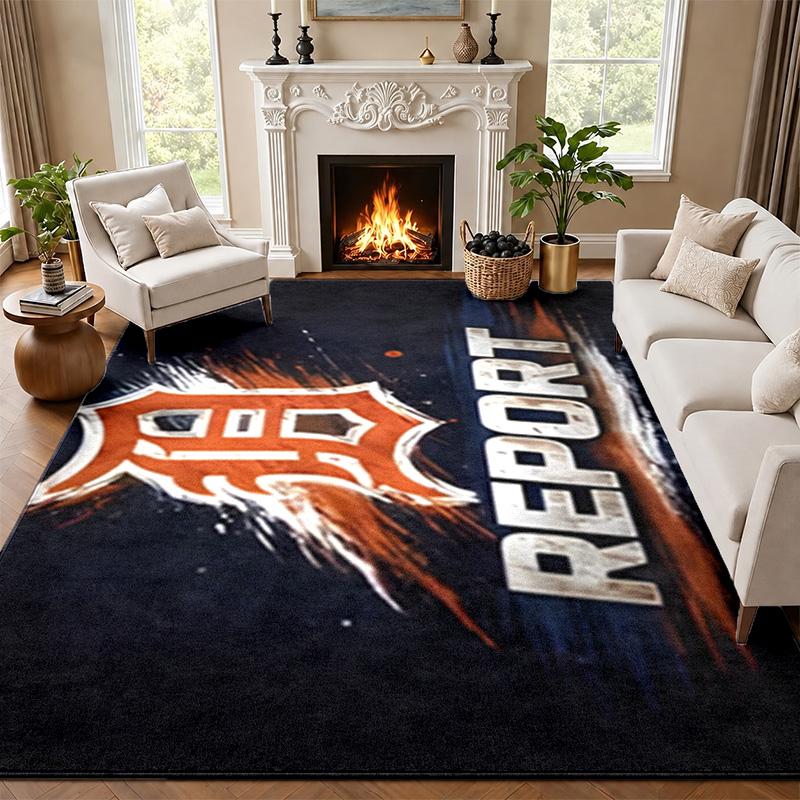 Detroit Tigers Carpet Door Mat for Living Room or Bedroom Protective Mat Under Chair Office Decoration Christmas Gift Birthday Present