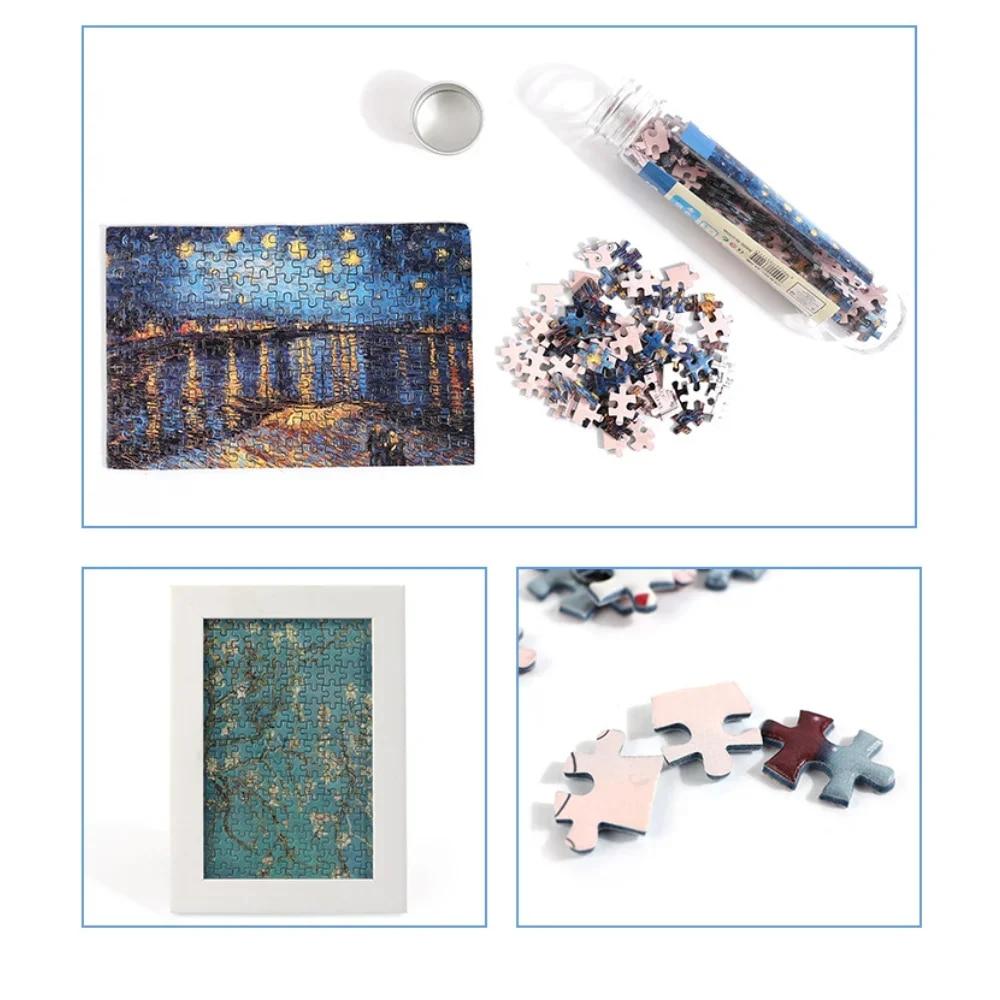 Monet - Sunrise Impression+Photo Frame 150 Mini Test Tube Puzzle World Famous Painting Series Travel Puzzle YC-M