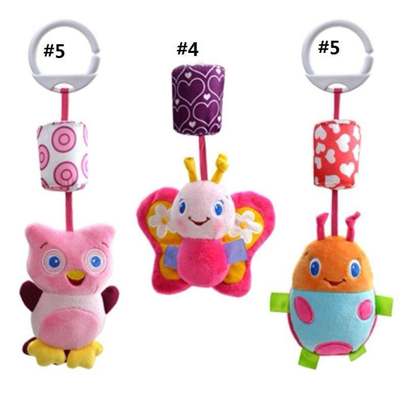 Colorful Plush Animal Handbells Bed Bells Ideal Gift For Babies And Toddlers